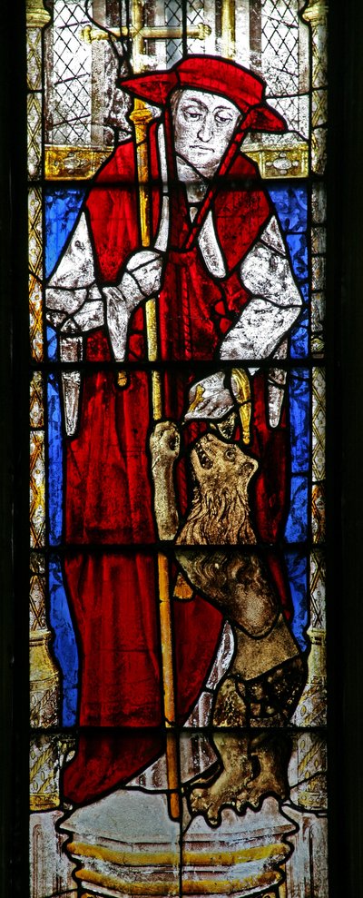 Ventana s9 que representa a San Jerónimo de English School