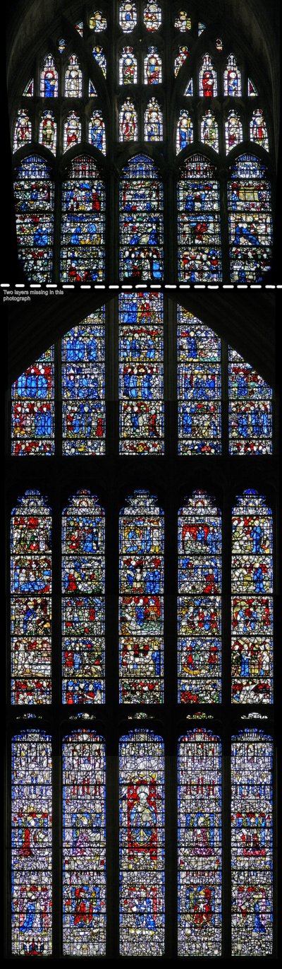 Ventana w15 que representa la Ventana de San Cuthbert de English School