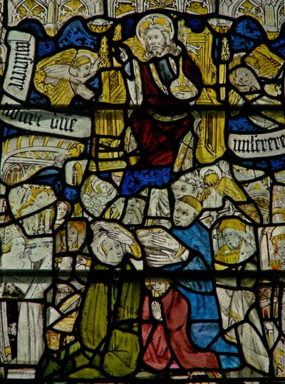 Ventana w25 que representa el Te Deum de English School