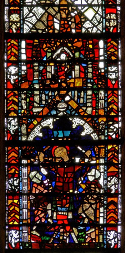 Ventana w39 que representa el martirio de San Eleuterio de English School