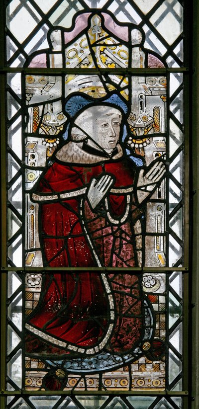 Ventana w3 representando a una donante - Sir William Howard de English School