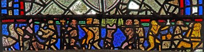 Ventana w40 que representa un panel de borde con el Funeral de los Monos de English School