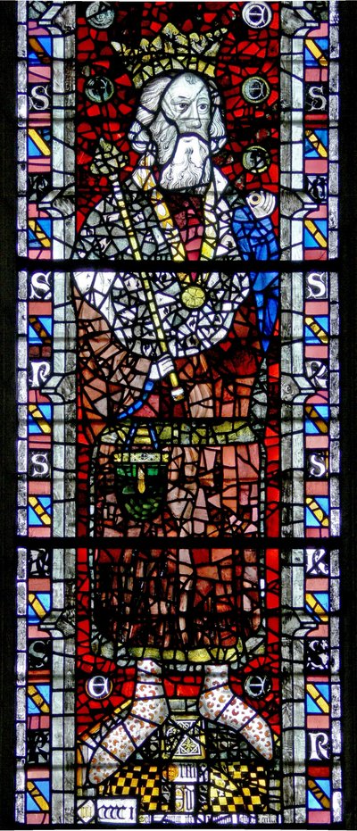 Ventana w4 que representa a San Eduardo el Confesor de English School