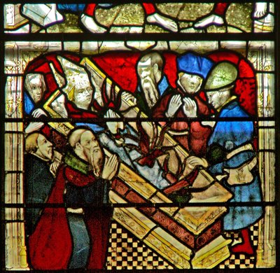 Ventana w5 que representa una escena de la vida de San William de English School