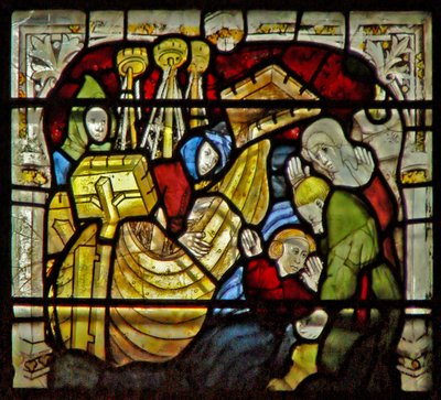 Ventana w5 que representa una escena de la vida de San William de English School