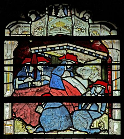 Ventana w5 que representa una escena de la vida de San Guillermo de English School