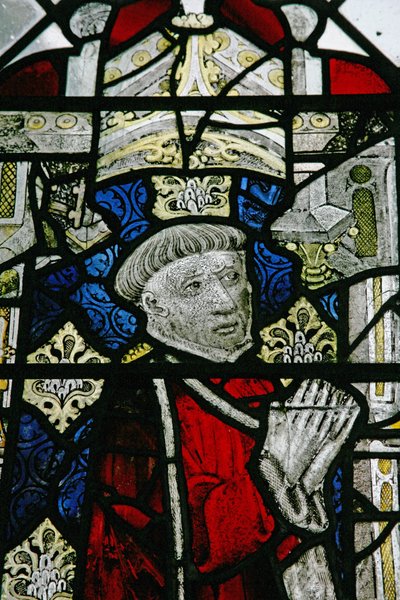 Ventana w6 que representa a un donante - John Gedney de English School