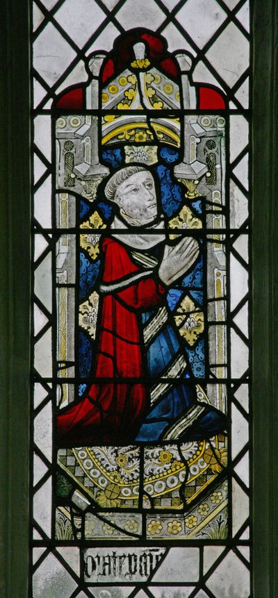 Ventana w6 que representa a un donante - Robert Cavendish de English School