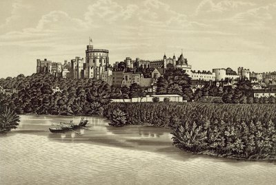 Castillo de Windsor desde el río de English School
