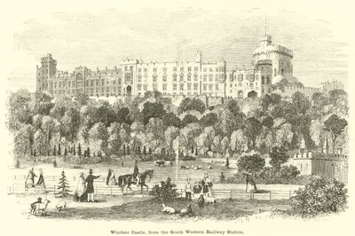 Castillo de Windsor, desde la estación de tren del suroeste de English School