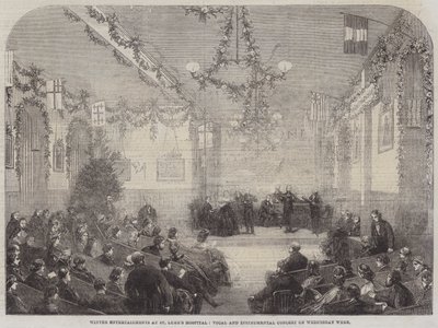 Entretenimientos de Invierno en el Hospital de St Luke, Concierto Vocal e Instrumental el Miércoles (grabado) de English School