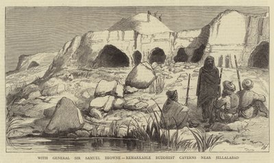 Con el general Sir Samuel Browne, notables cavernas budistas cerca de Jellalabad de English School