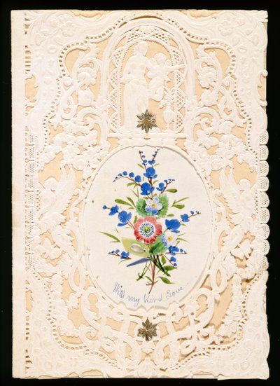 Con Mi Cariño, tarjeta de San Valentín, c.1858 de English School
