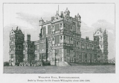 Wollaton Hall, Nottinghamshire (litografía) de English School