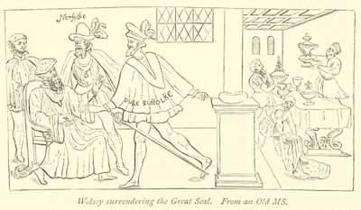 Wolsey entregando el Gran Sello de English School