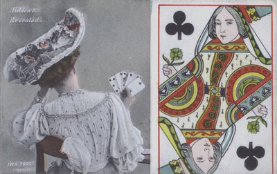 Mujer con cartas y la Reina de Tréboles de English School