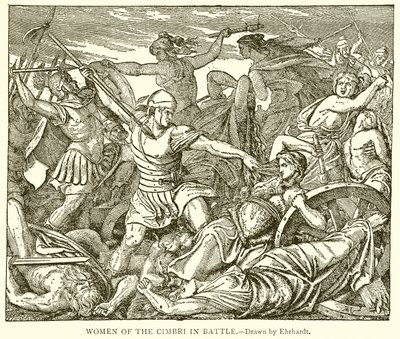 Mujeres de los cimbrios en batalla de English School