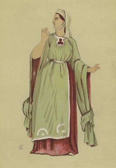 Traje femenino del reinado de Enrique I de English School