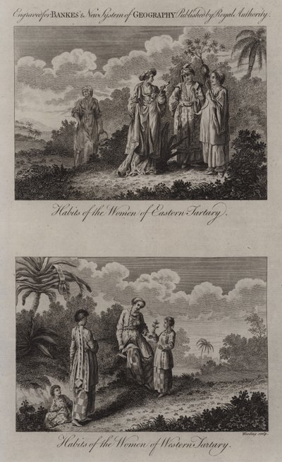 Trajes de mujeres de Tartaria de English School