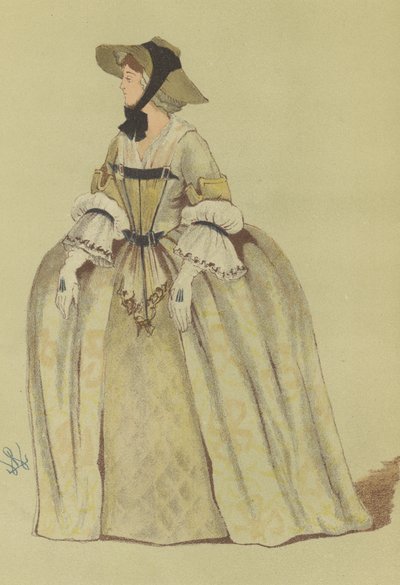 Vestimenta rural femenina del reinado de Jorge II de English School