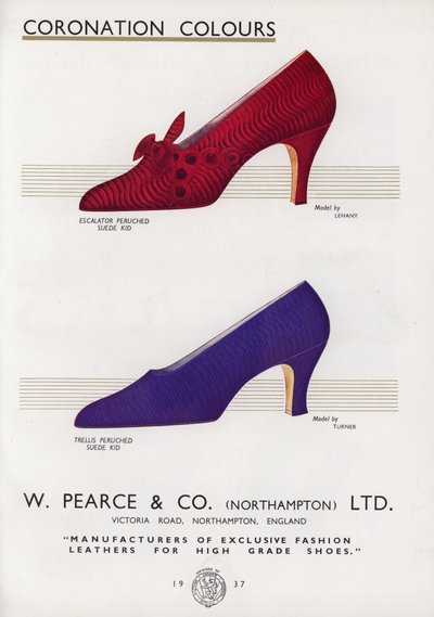 Anuncio de zapatos de mujer, años 1930 de English School