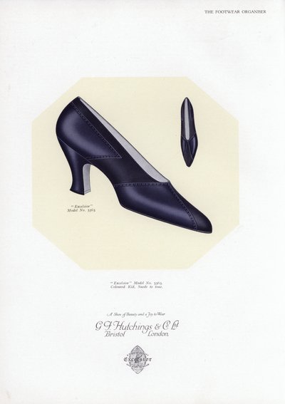 Anuncio de zapatos de mujer, años 1930 de English School
