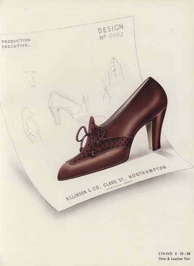 Anuncio de zapatos de mujer, años 1930 de English School