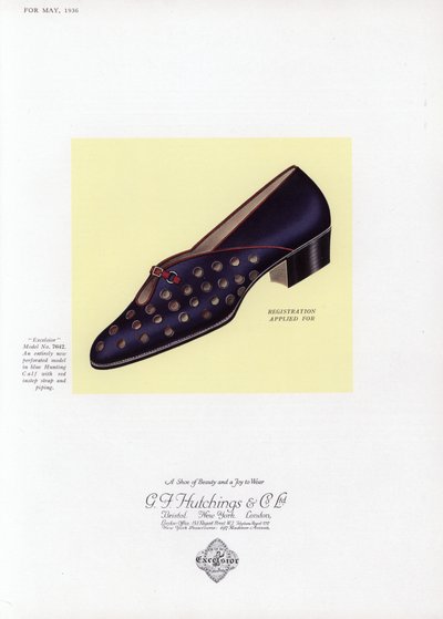 Anuncio de zapatos de mujer, años 1930 de English School