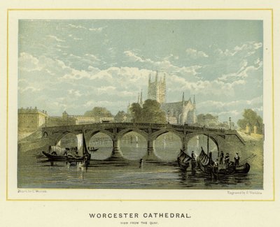 Catedral de Worcester, vista desde el muelle de English School