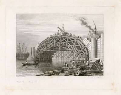 Obras, Puente de Strand (es decir, Puente de Waterloo), Londres de English School