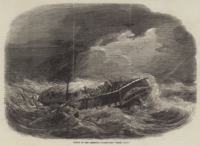 Naufragio del barco estadounidense "Henry Clay" de English School