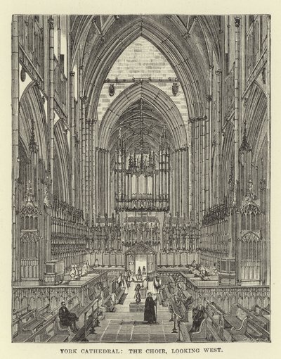 Catedral de York, el coro, mirando al oeste de English School