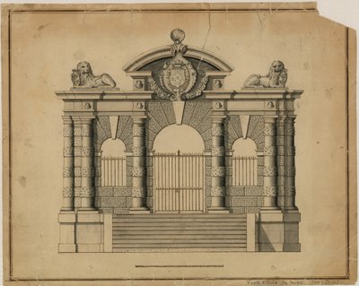 Escaleras de York por Inigo Jones, c 1626 de English School