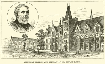 Yorkshire College y retrato de Sir Edward Baines de English School
