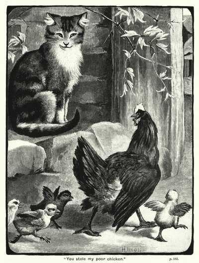 "Robaste mi pobre gallina" (grabado) de English School