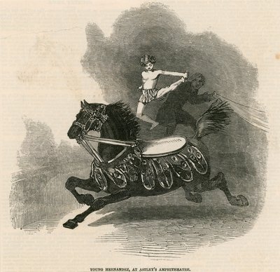 Joven Hernández en el Anfiteatro de Astley, Londres de English School