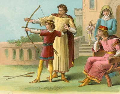 El joven Robert the Bruce siendo educado en la corte inglesa de English School