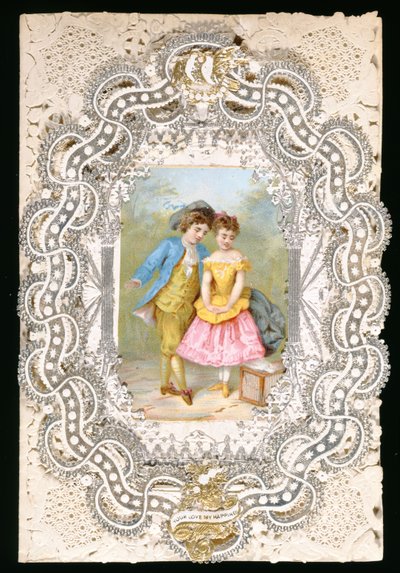 Tu Amor Mi Felicidad, tarjeta de San Valentín, c.1870 de English School