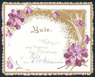 Yule, flores violetas de English School