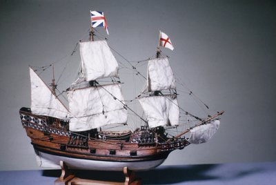Modelo a escala 1:60 del Mayflower de 1620 de English School English School