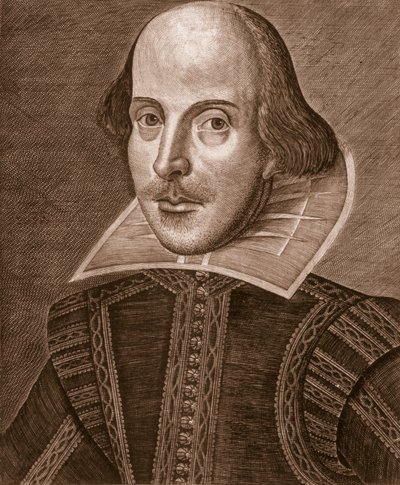 Retrato de William Shakespeare, grabado por Martin Droeshout de English School English School