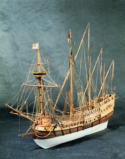 Modelo de una carabela portuguesa de c.1535 de English School English School
