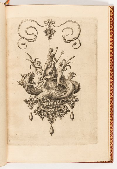 Impresión, Placa 4, de Bullarum Inaurium etc. Archetypi Artificiosi Pars Altera (Pendientes, Aretes, etc. Diseños de la Naturaleza Más Hábil, Parte Dos) de Engraved by Adriaen Collaert