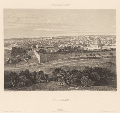 Jerusalén de Engraving by Friedrich Salathé