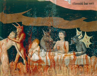 Demonios y condenados en el infierno (detalle) de Enguerrand Quarton