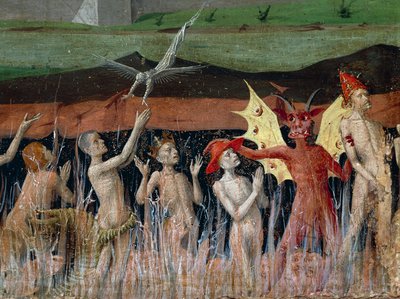 Purgatorio, detalle del Retablo de la Coronación de la Virgen de Enguerrand Quarton