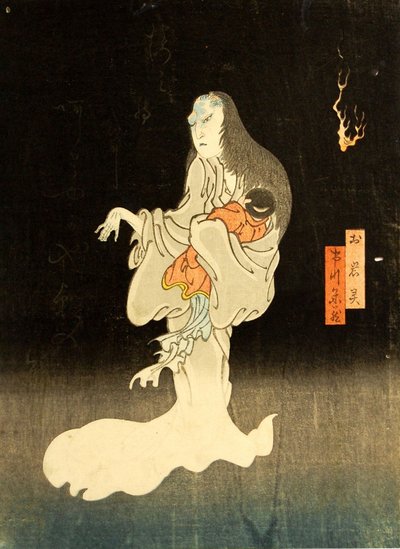 Ichikawa Yonezo como el fantasma de Oiwa, 1865 de Enjaku