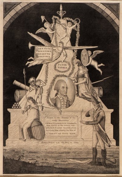 Pieza de luto por George Washington de Enoch G. Gridley