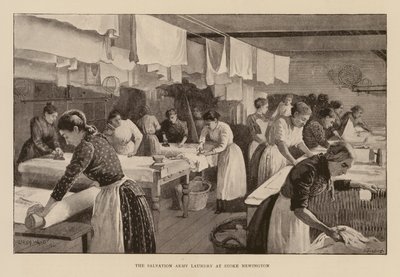Lavandería del Ejército de Salvación en Stoke Newington (grabado) de Enoch Ward