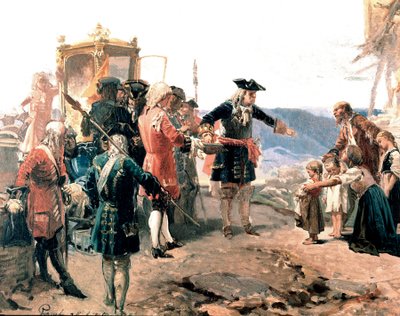 El duque Vittorio Amedeo II di Savoia en Carmagnola (detalle) (pintura) de Enrico Gamba